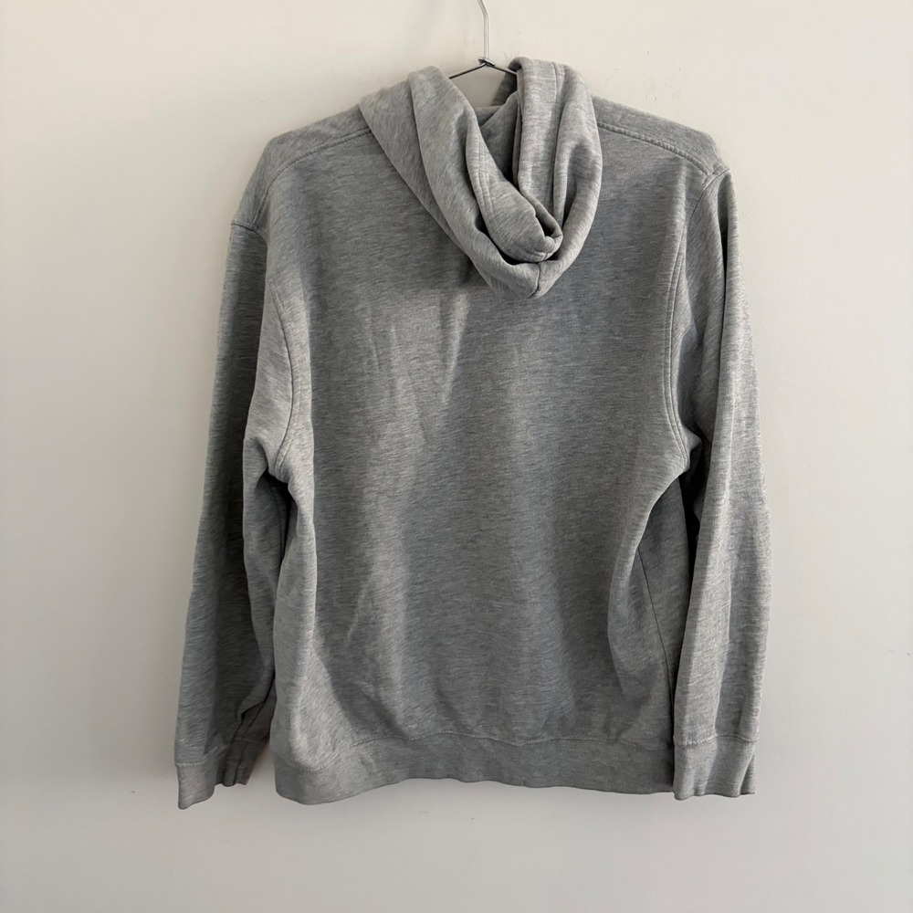 Nike 72 Spellout Swoosh Pullover Hoodie Heather Gray Mens Large - Picture 3 of 5